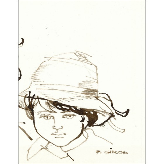Paul Girol – Ritratti, disegno originale (13,5 x 21 cm)