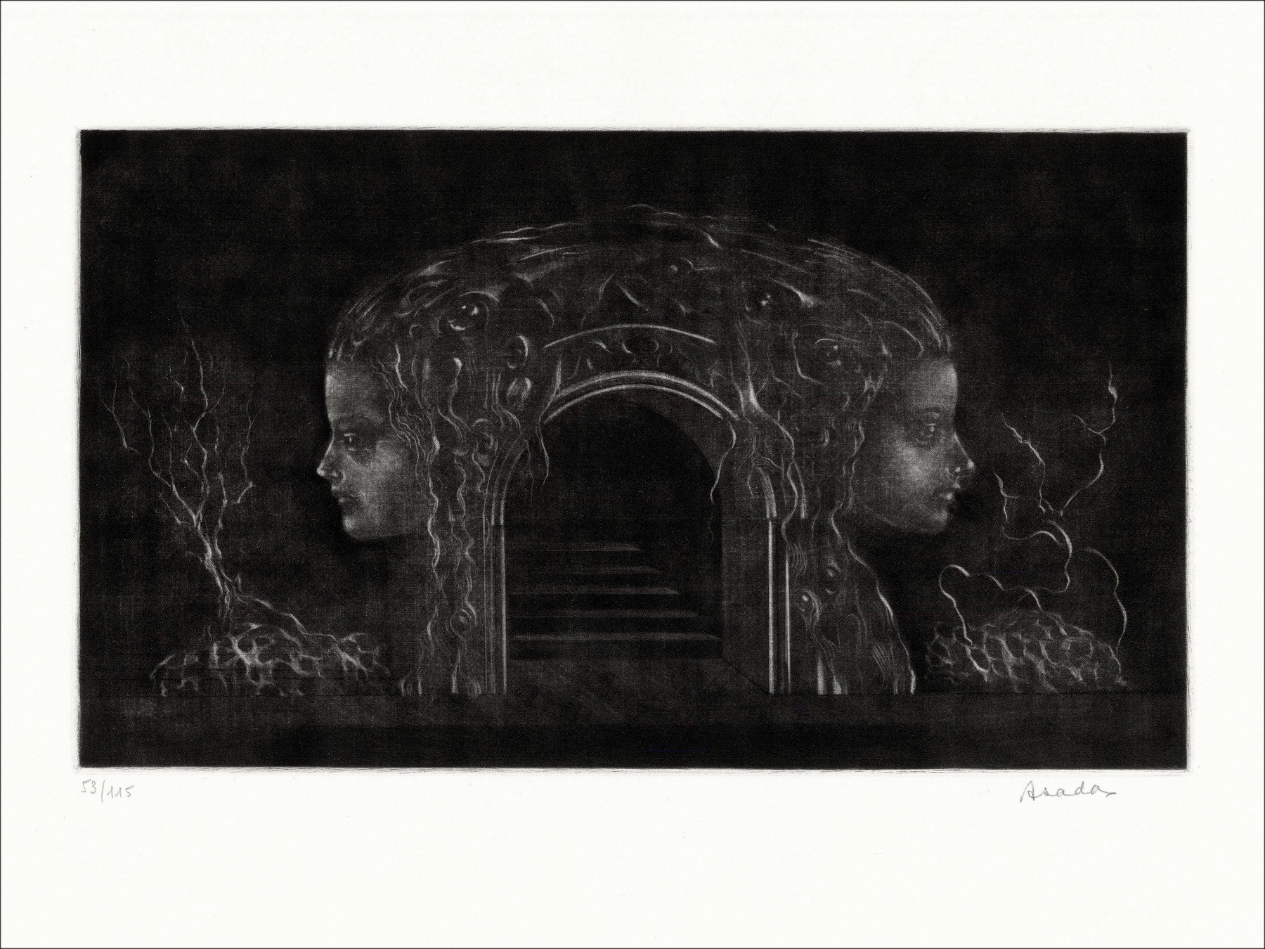 ASADA Hiroshi - Original engraving "Portraits" 50x65cm