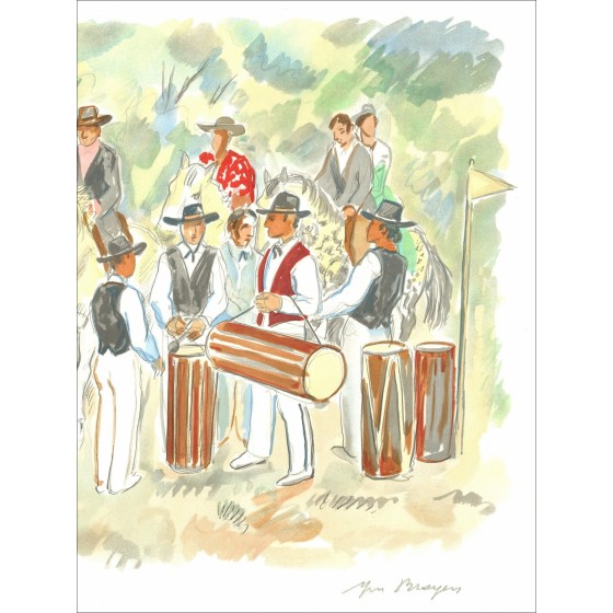 Yves Brayer – Vista della Provenza, la festa popolare