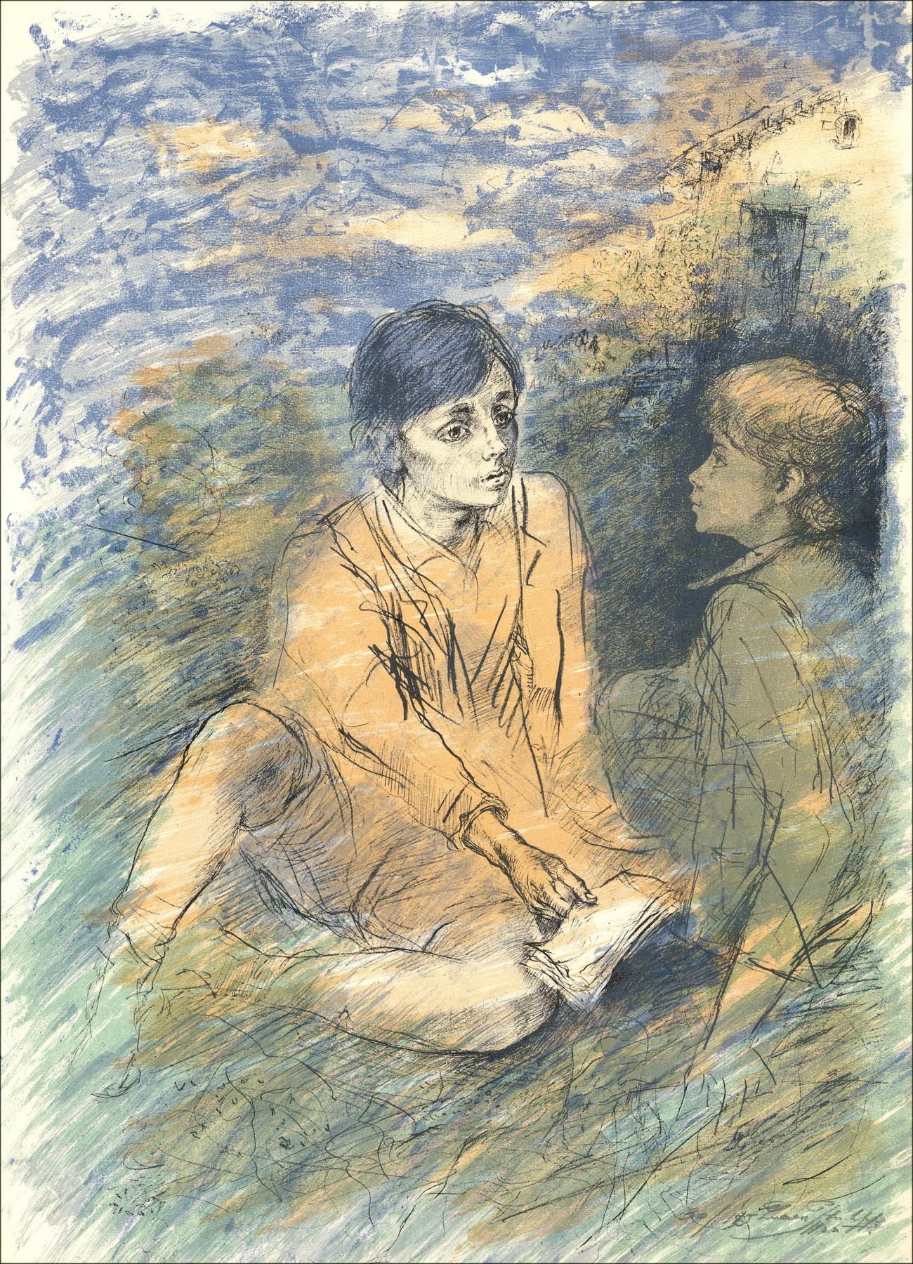 Lucien Philippe Moretti - de Ball Bag, Lithografie