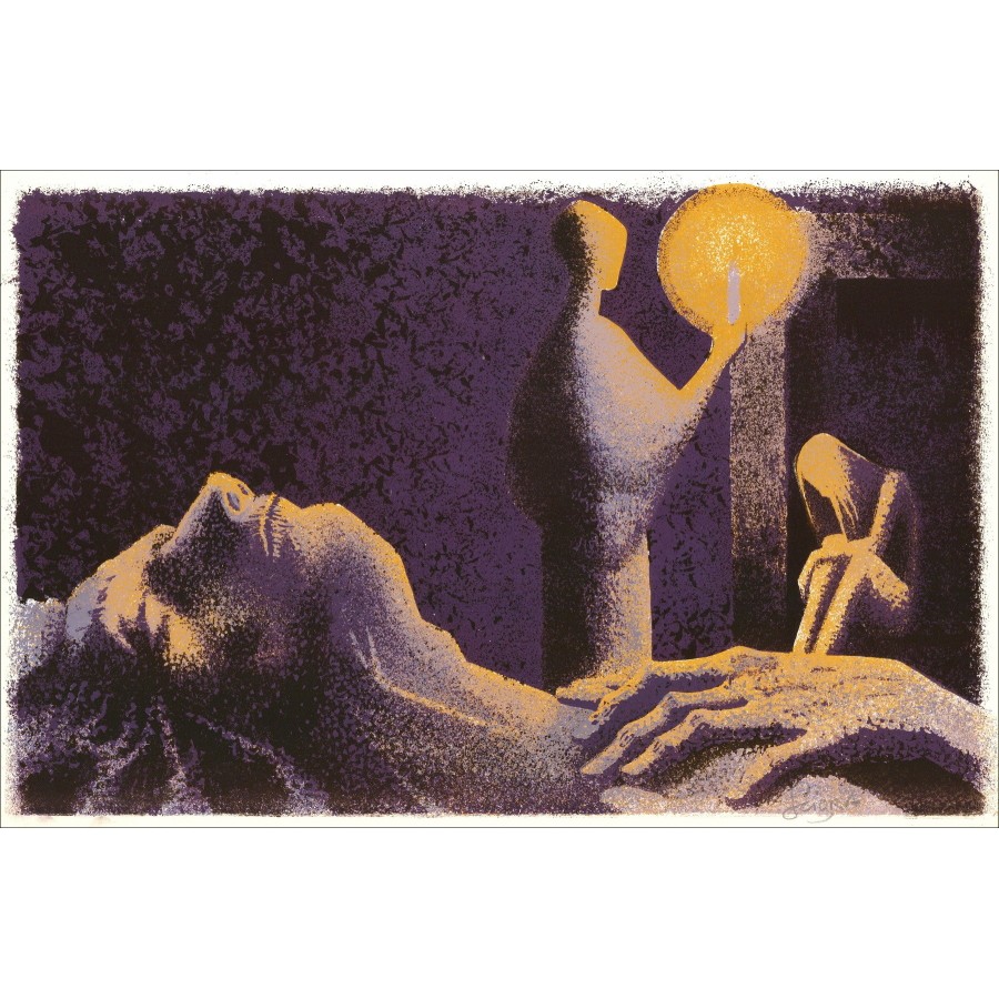 SCIORA Daniel - Litografía original "La mujer" 34x52cm - 1974
