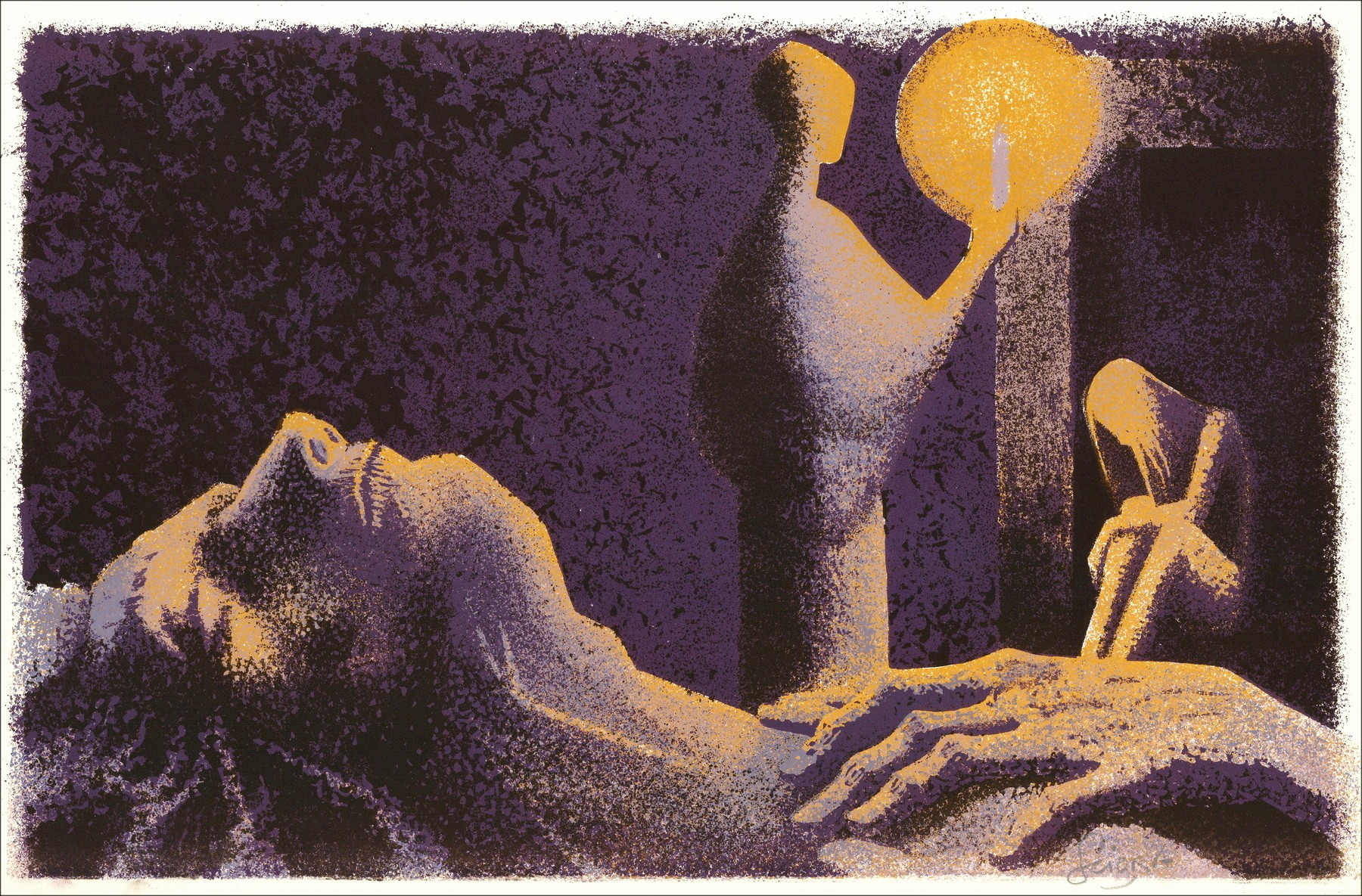 Sciora Daniel - Original-Lithographie "Die Frau" 34x52cm - 1974