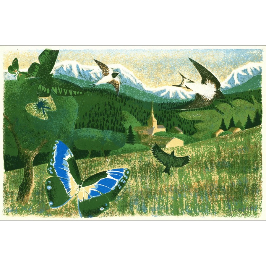 SCIORA Daniel - Litografía original "Los pájaros" 34x52cm - 1974