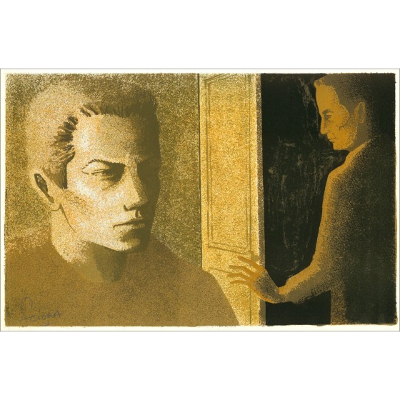 SCIORA Daniel - Litografia originale "La parola" 34x52cm - 1974