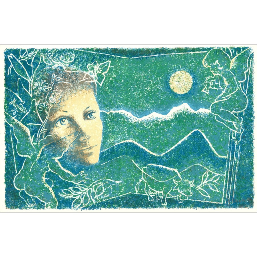 SCIORA Daniel - Lithographie originale "Le paysage" 34x52cm - 1974