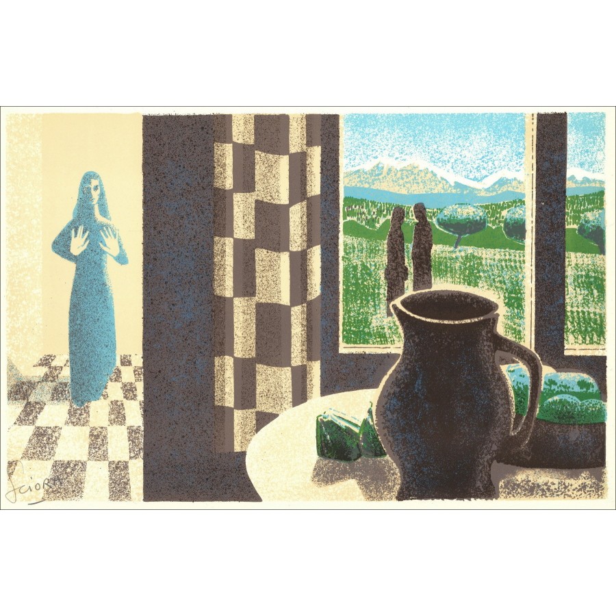 Scior Daniel - Original-Lithographie "Der Arzt" 34x52cm - 1974