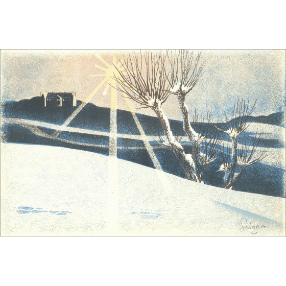 Sciora Daniel - Original-Lithographie "La Grange" 34x52cm - 1974