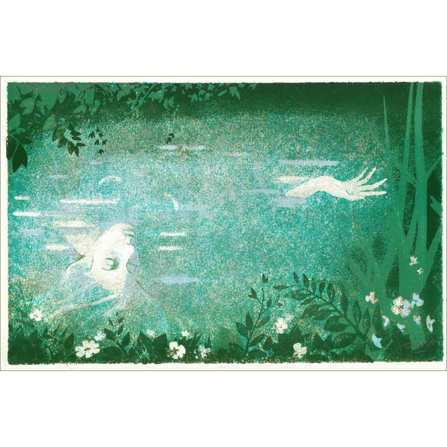 SCIORA Daniel - Original Lithograph "The drowning" 34x52cm - 1974