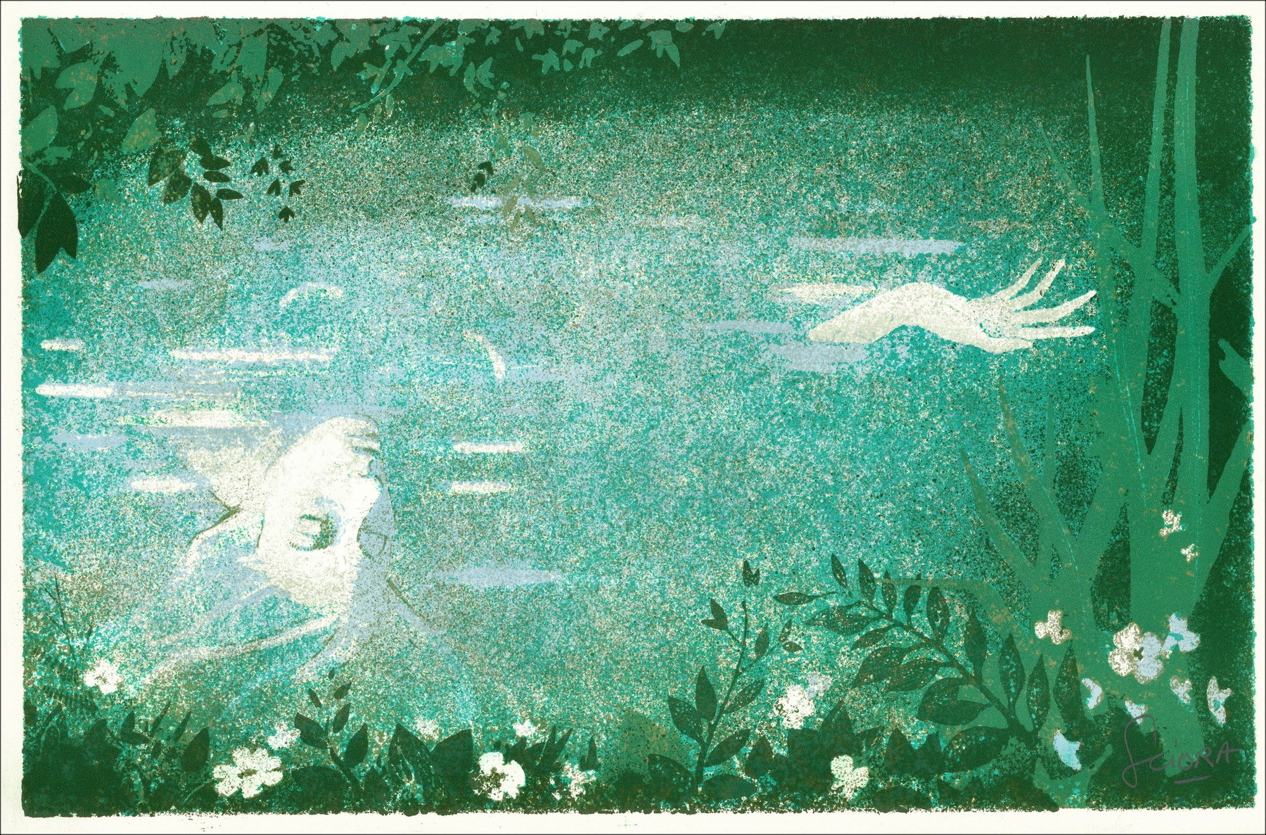 Sciora Daniel - Original-Lithographie "The Noyade" 34x52cm - 1974