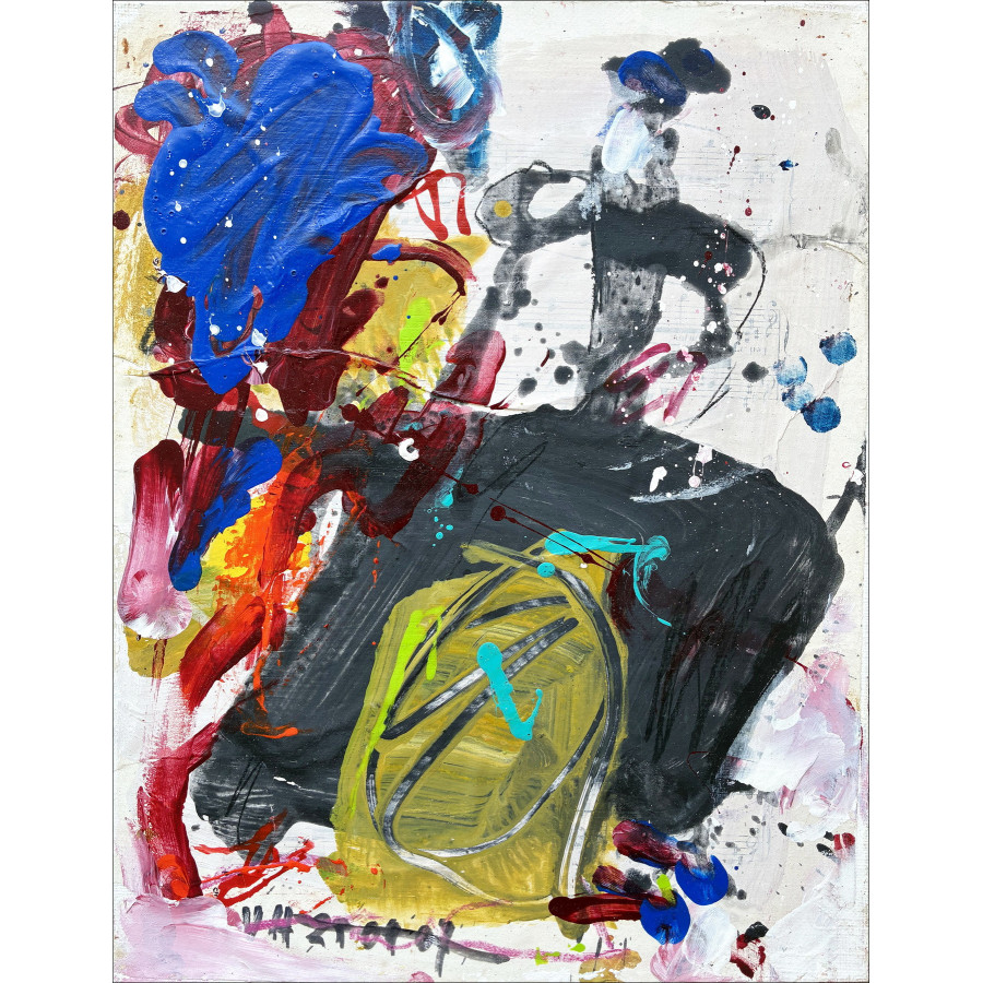 Victor Hash - abstrakte Komposition - 1, Original-Malerei
