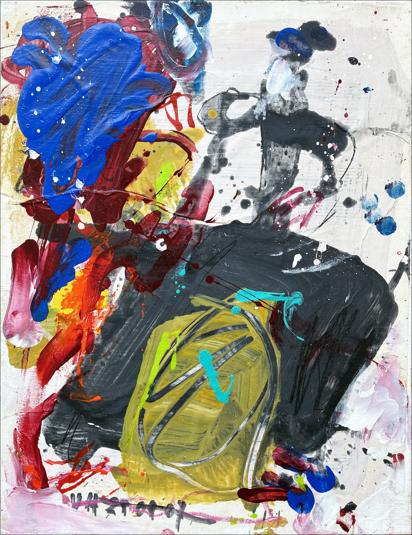 Victor HASCH – Composition Abstraite - 1, peinture originale