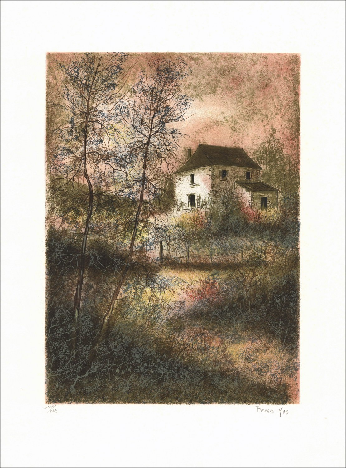 Pierre MAS - Lith Origin Originele "Landhuis 02" 75x54cm