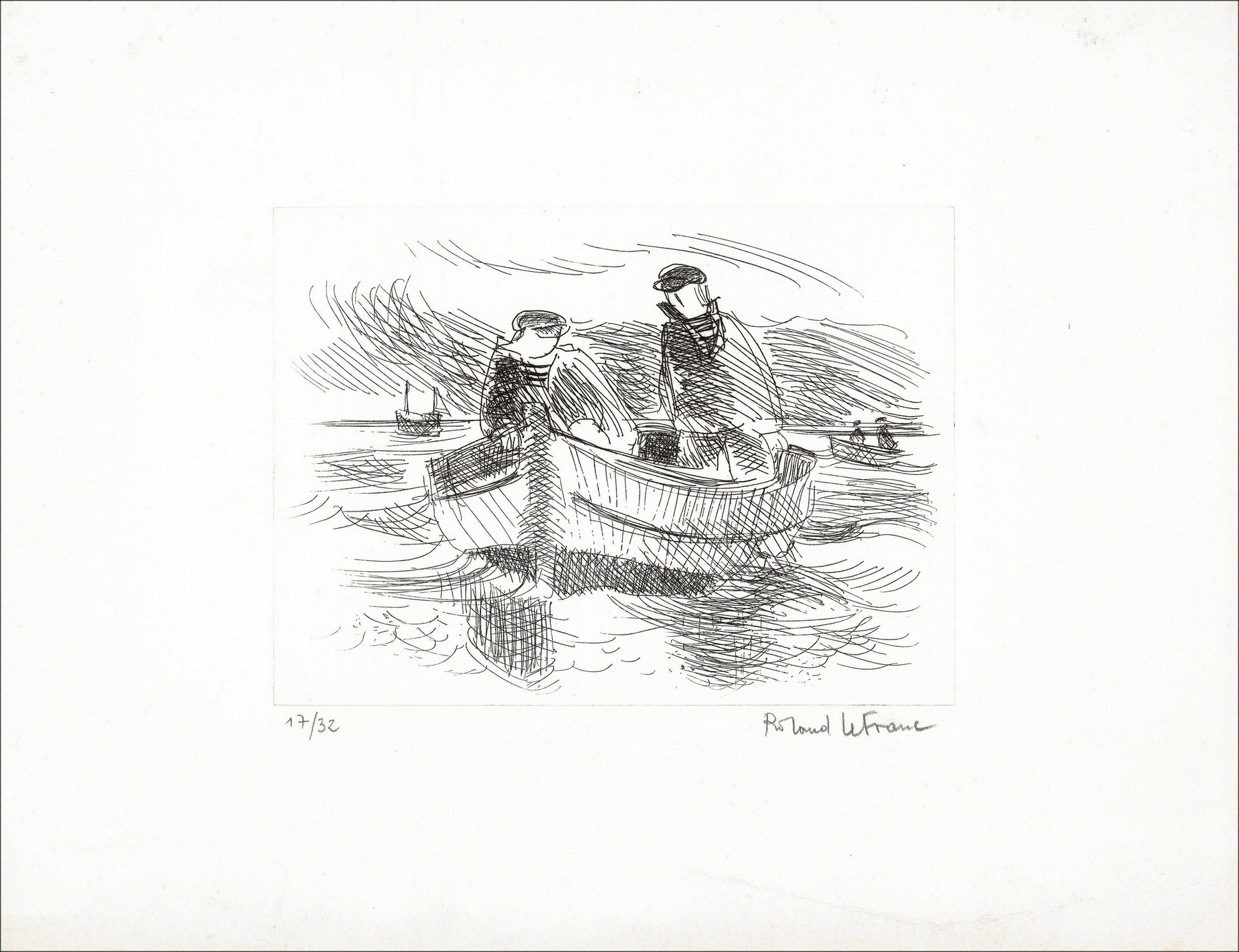 Roland Lefranc - Boten, Originele Gravure