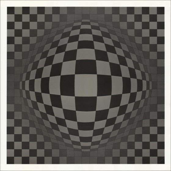 Victor VASARELY - Serigraphy "Vega Sakk" 54x54cm - Circa 1965 - Signed in the plate - Edition Kröller Müller 1965