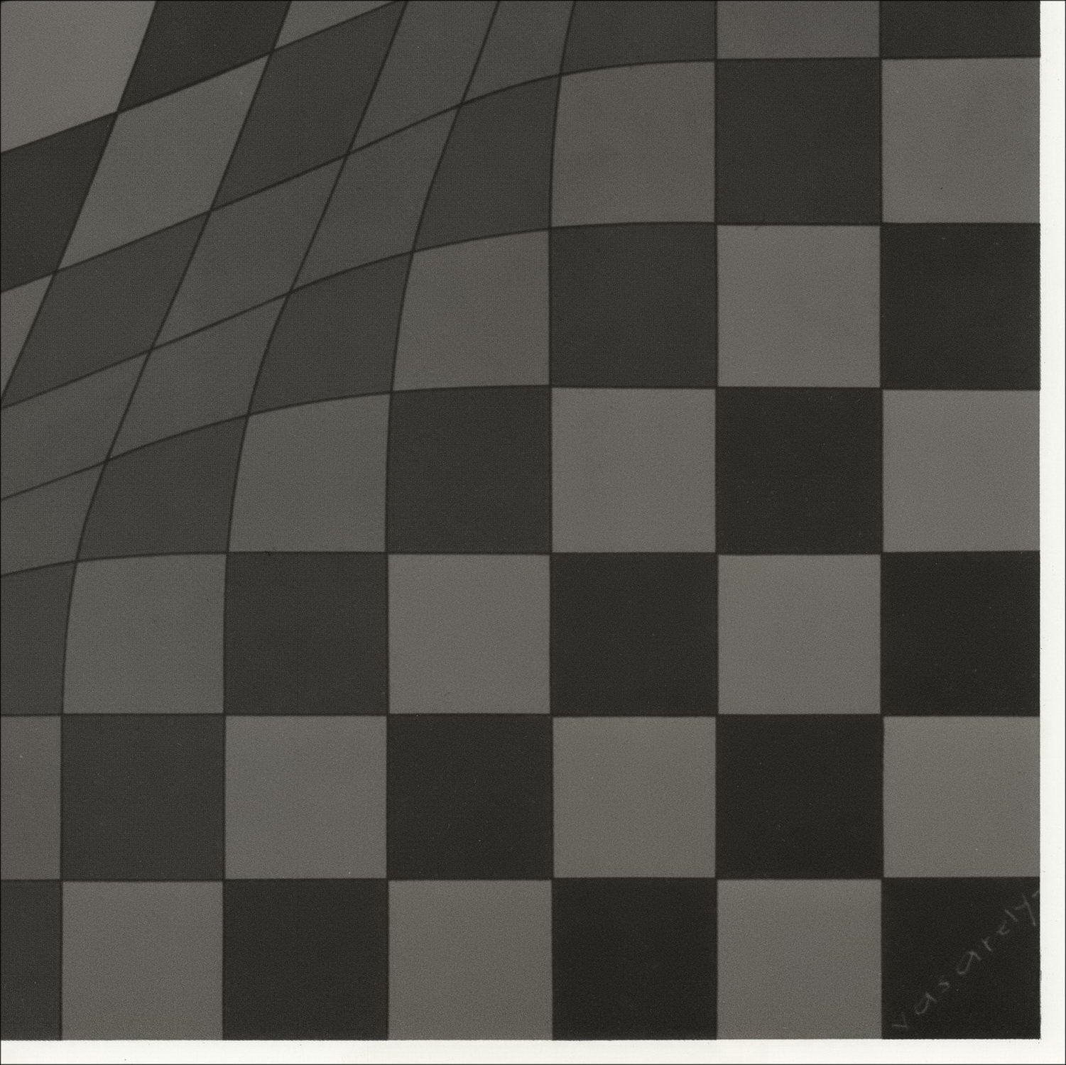 Victor Vasarely - ScreenPrint "Vega Sakk" 54x54cm - CIRCA 1965 - Firmado en la Junta - Kröller Müller Edition 1965
