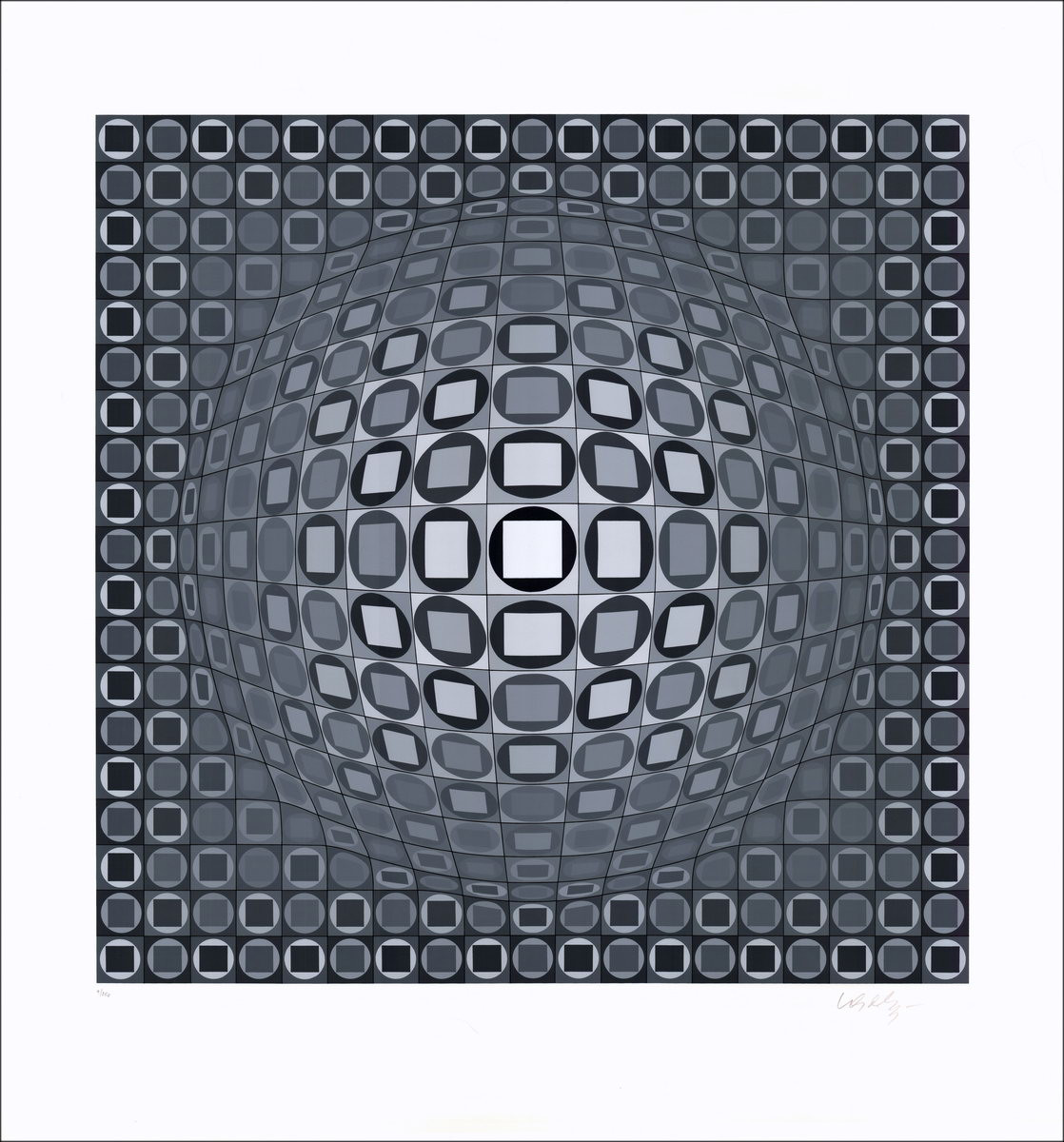 Victor Vasarely - Original-Siebdruck "GEWA" unterzeichnet und nummeriert in Bleistift 