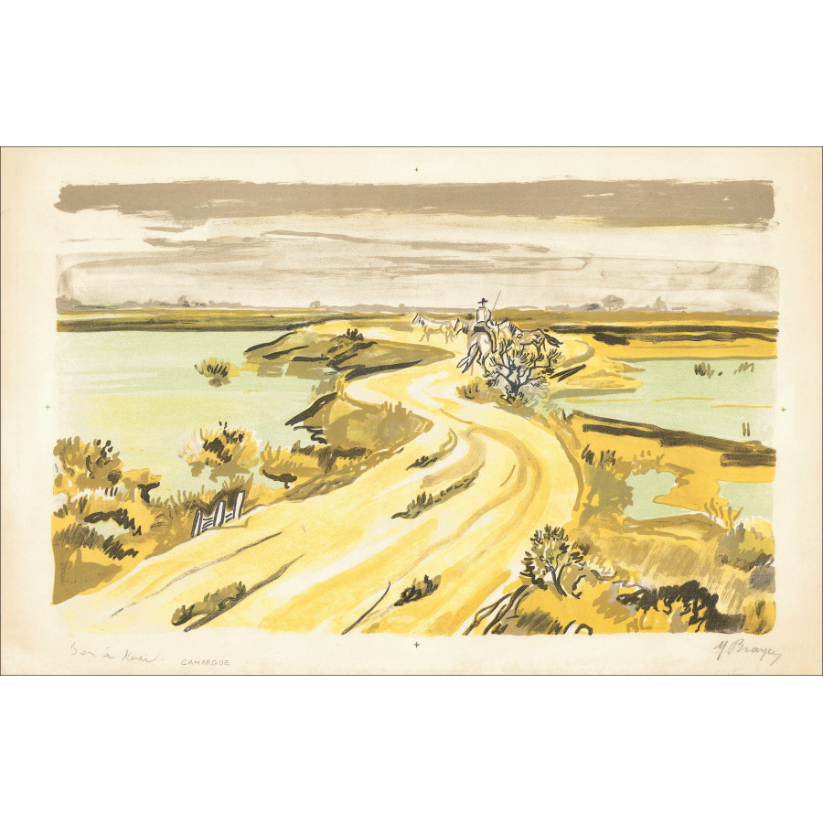 Yves Brayer - Camargue, signierte Lithographie