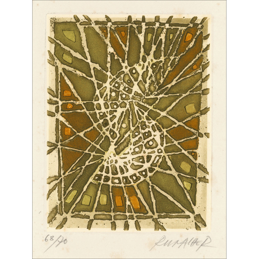 Suzanne Runacher – Temps d'or, gravure originale signée