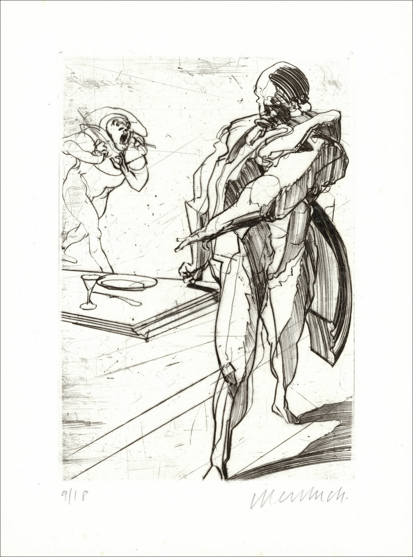 Claude Weisbuch – Don Juan, original engraving and copper