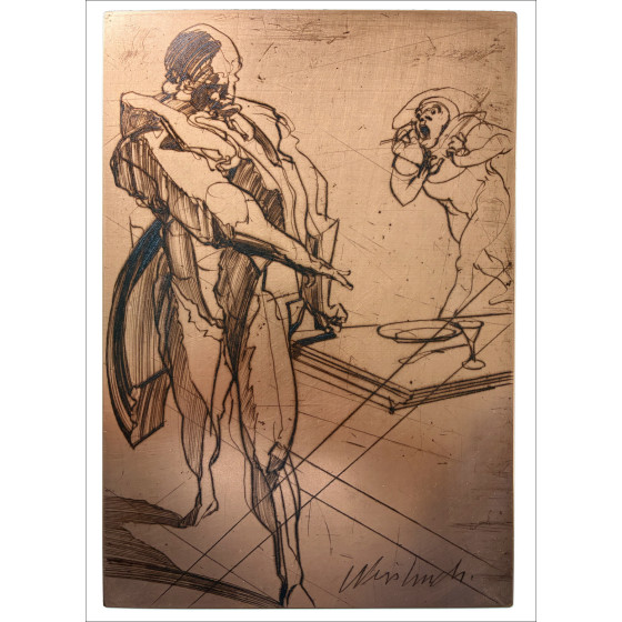 Claude Weisbuch – Don Juan, grabado original y cobre