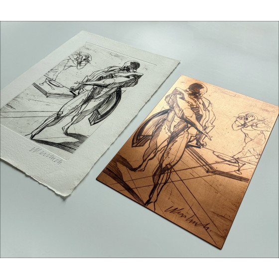 Claude Weisbuch – Don Juan, grabado original y cobre