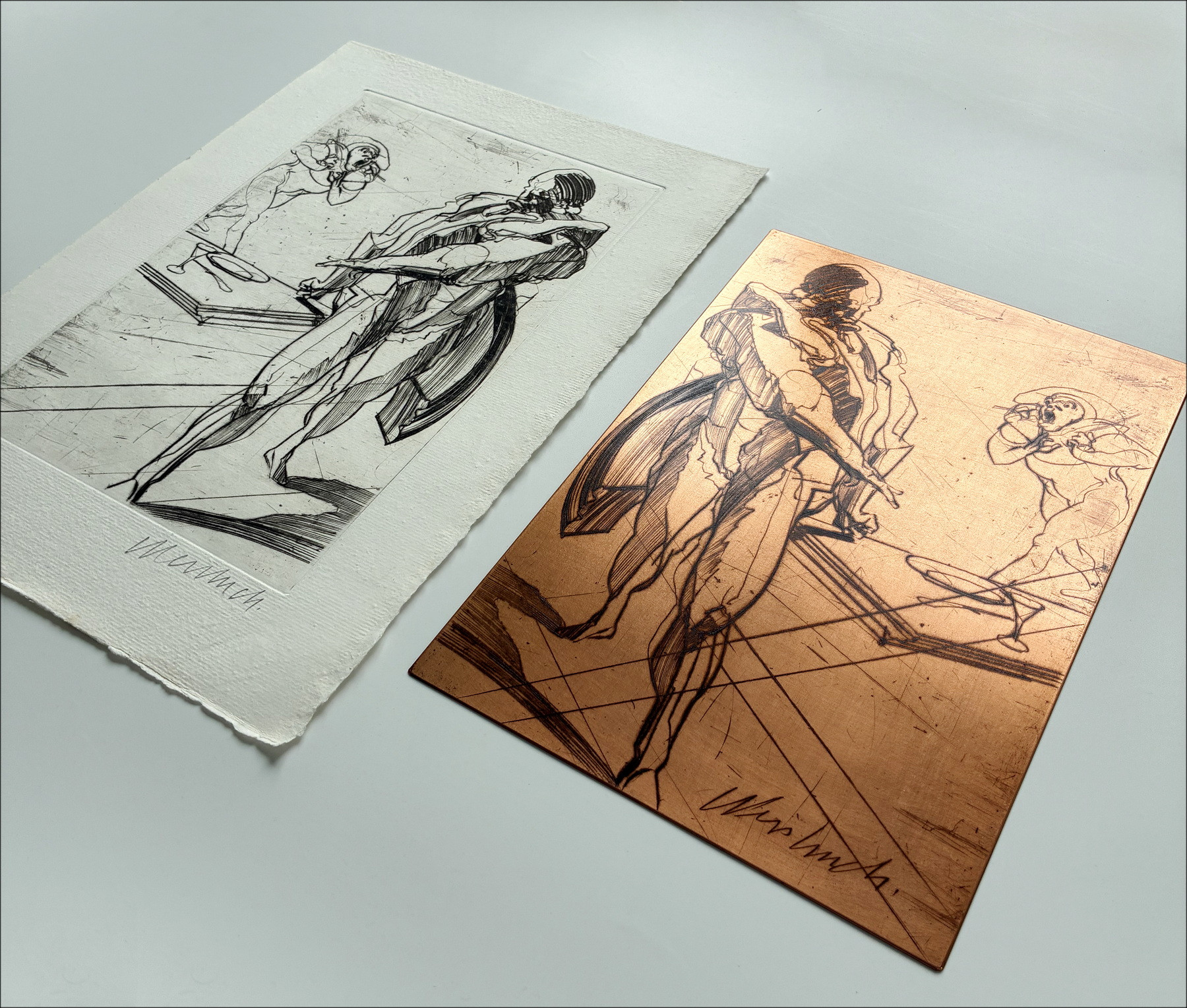 Claude Weisbuch – Don Juan, gravure et cuivre original
