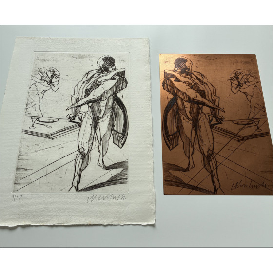 Claude Weisbuch – Don Juan, grabado original y cobre