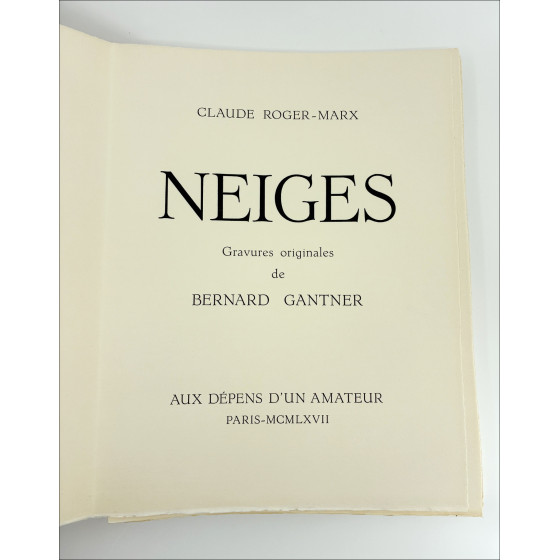 GANTNER Bernard - Work "Neiges" 21 Original prints