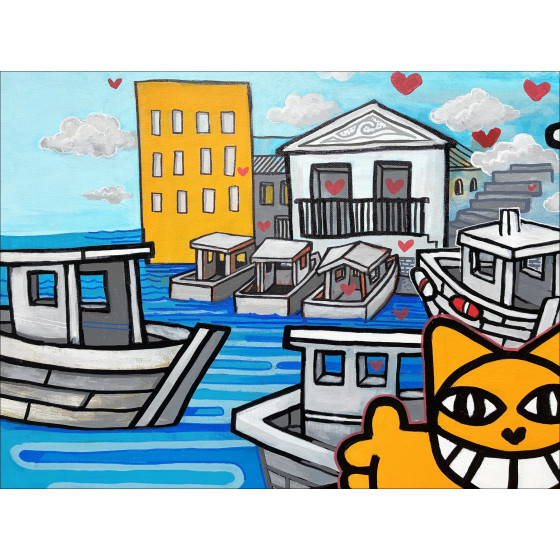 M.CHAT – Embarqué à Marseille, peinture originale 2025