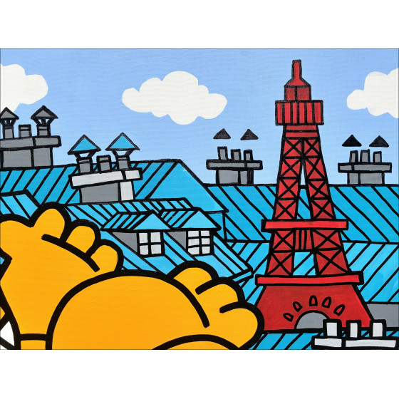 M.Chat - Classic Paris Siesta, Original Painting 2025
