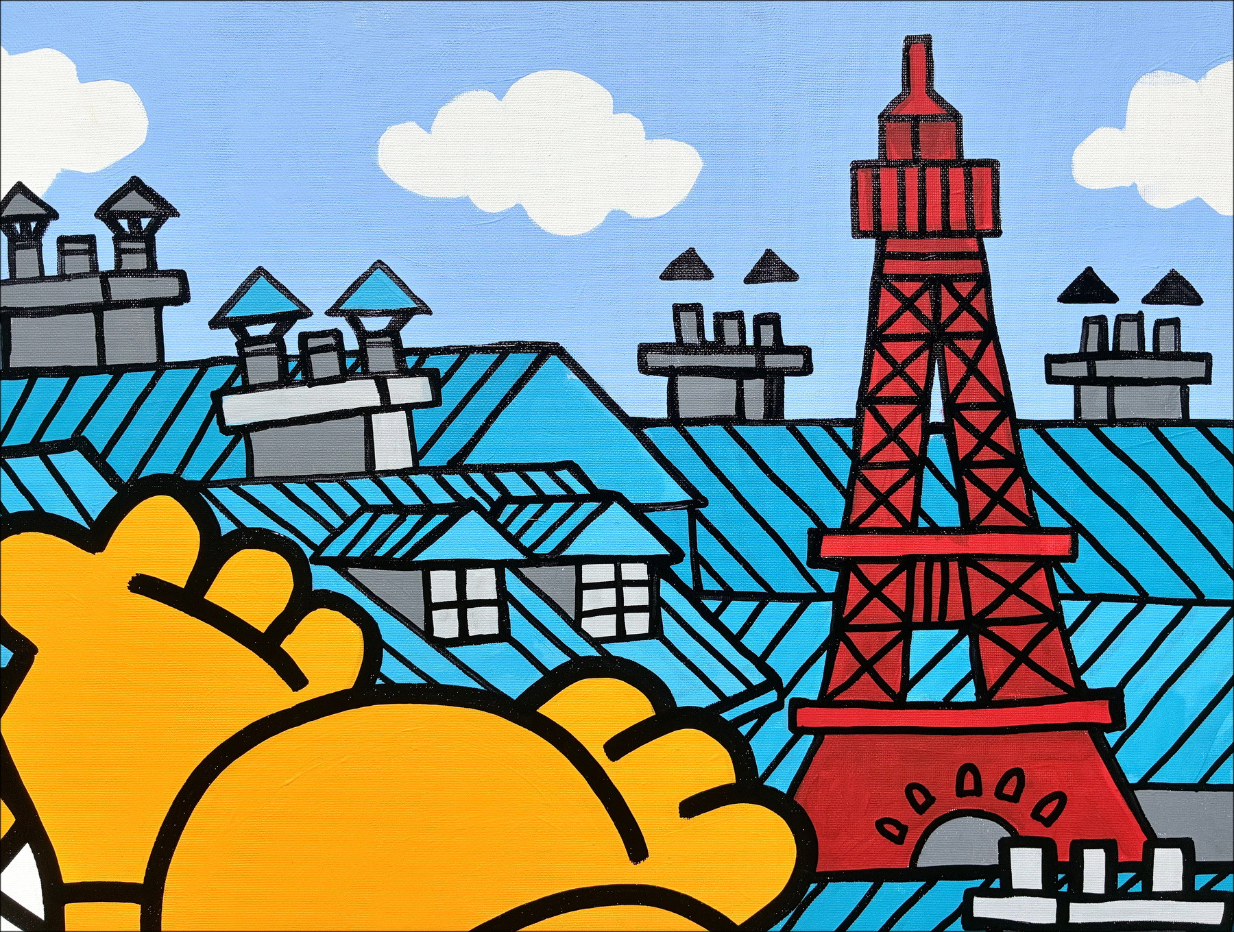 M.Chat - Classic Paris Siesta, Original Malerei 2025