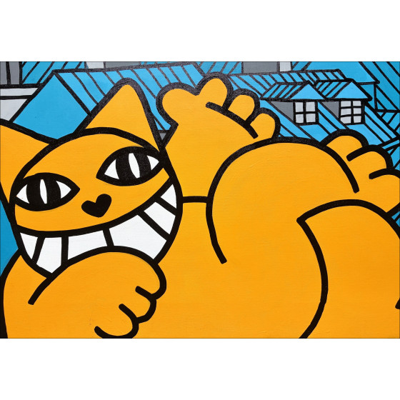 M.Chat - Classic Paris Siesta, Original Malerei 2025