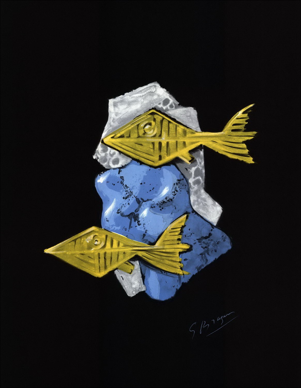Georges Braque - Litografía "Achensoos" 45x58cm - 1988