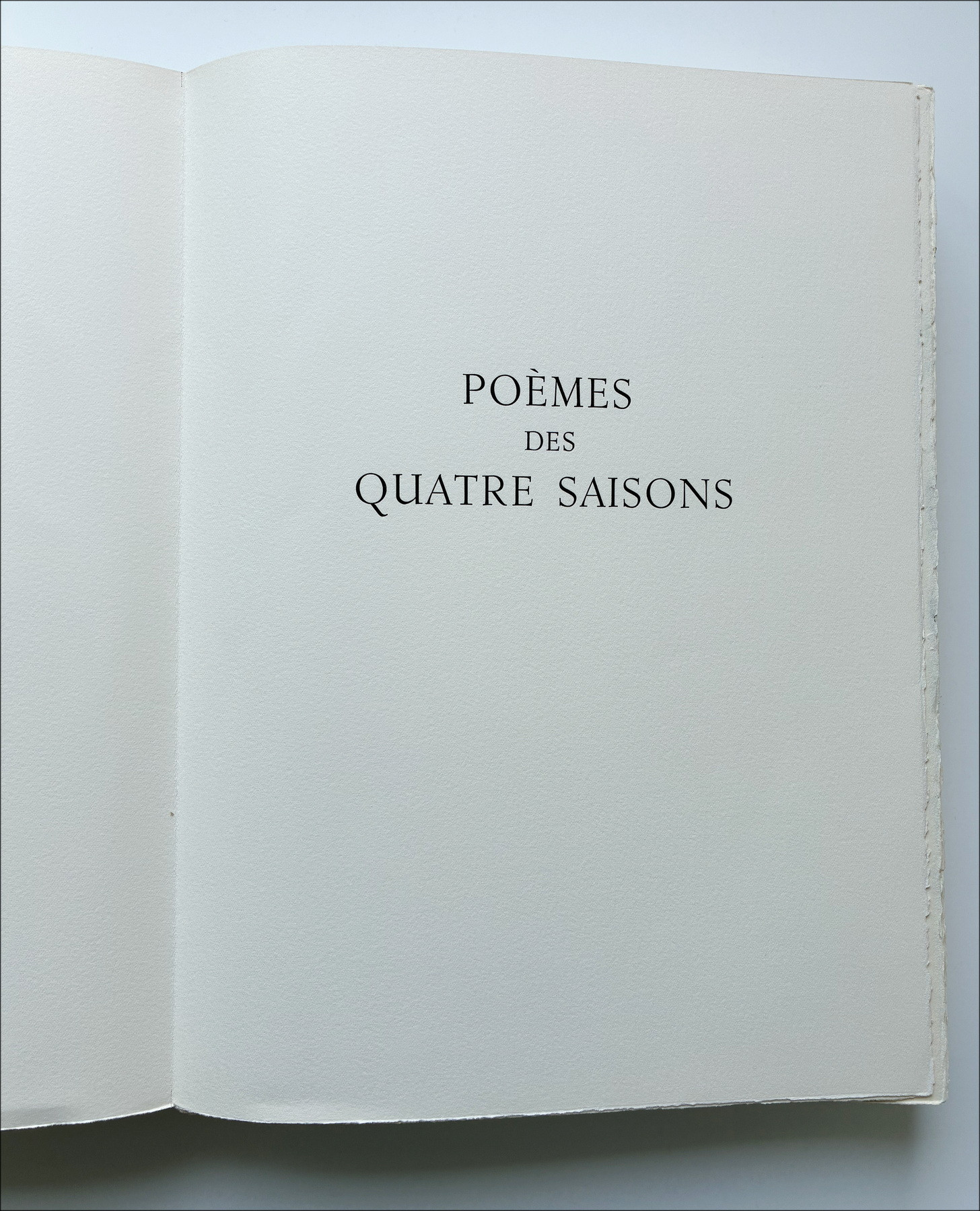 GANTNER Bernard - Libro "Poemas de las cuatro estaciones" - 1974