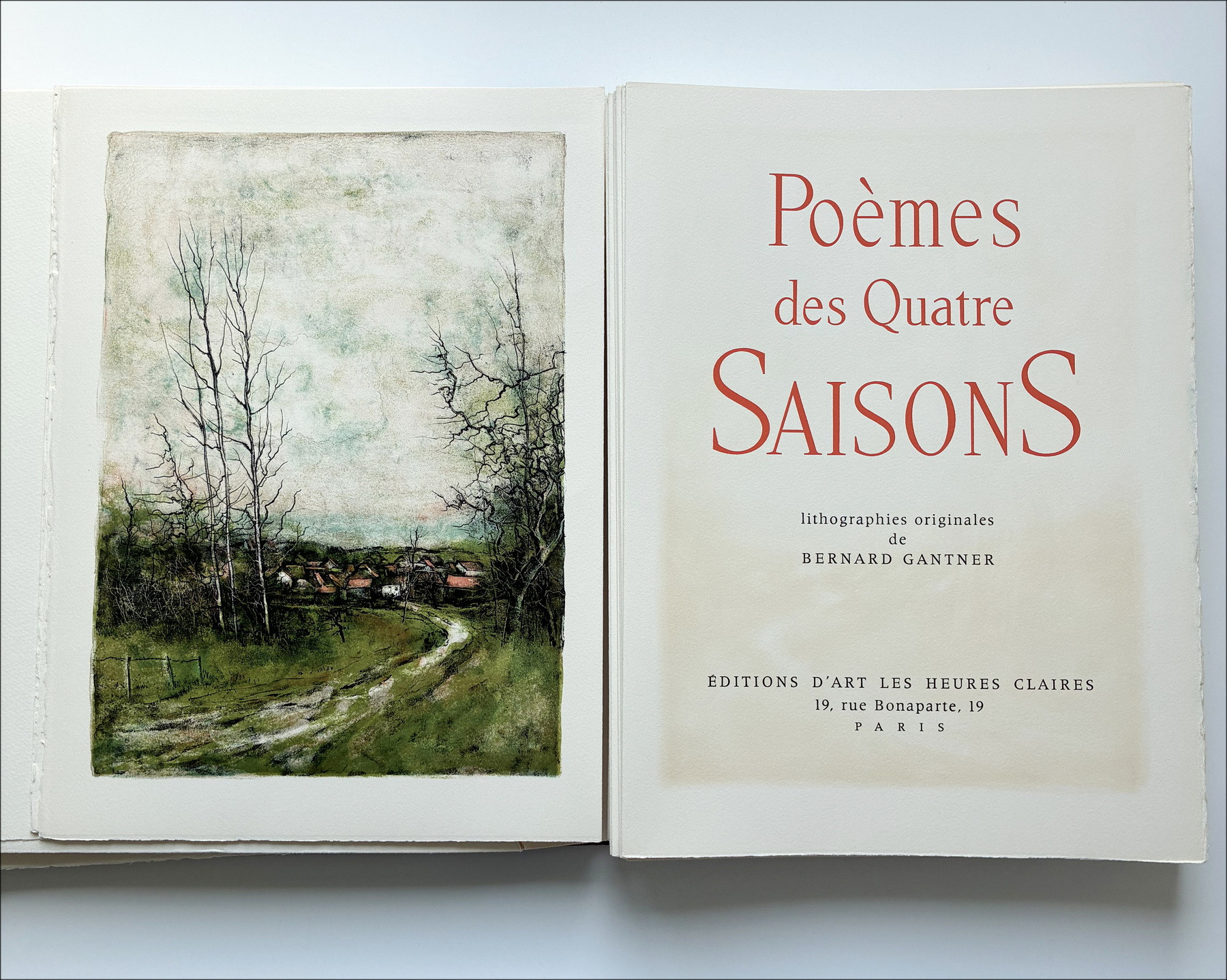 GANTNER Bernard - Work "Four Seasons Poems" - 1974