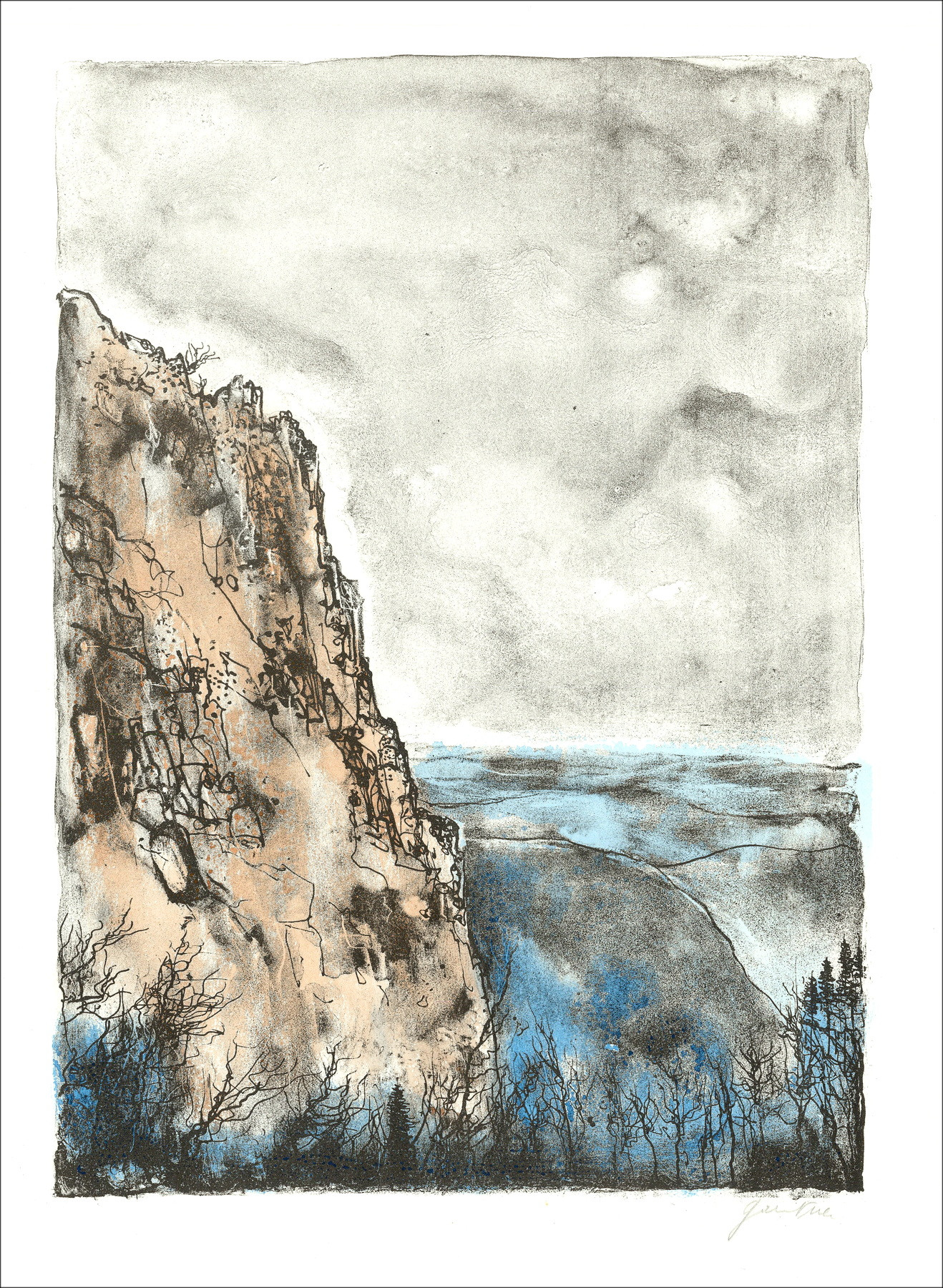 GANTNER Bernard - Il colletto Schlucht - 38 x 28 cm - 1967