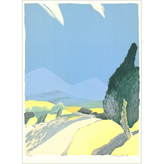 Roger Muhl - Camino en Provenza, litografía
