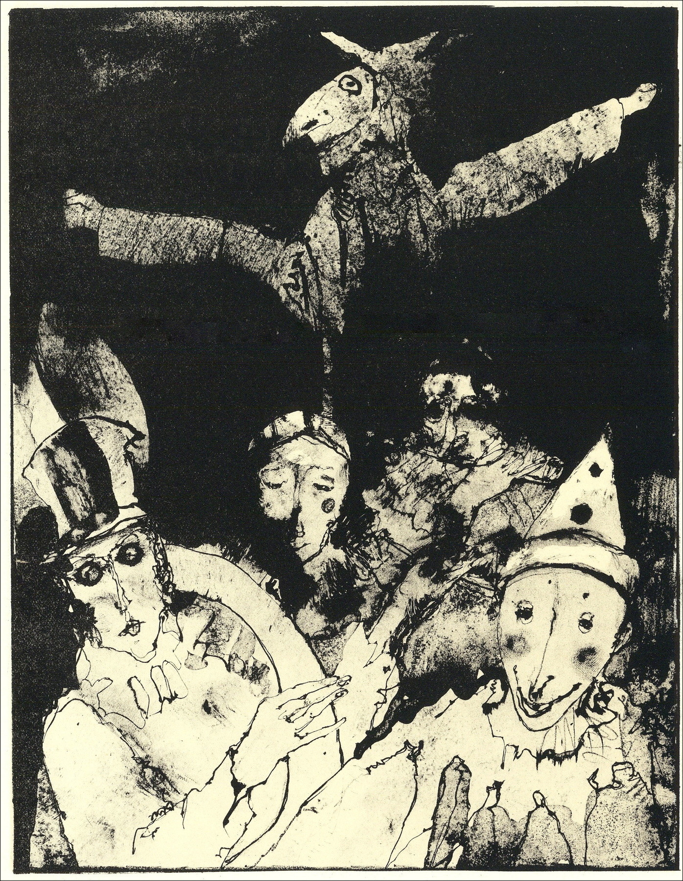 Jean Jansem - Könige und Legende - 5, Lithographie Mourlot 1962
