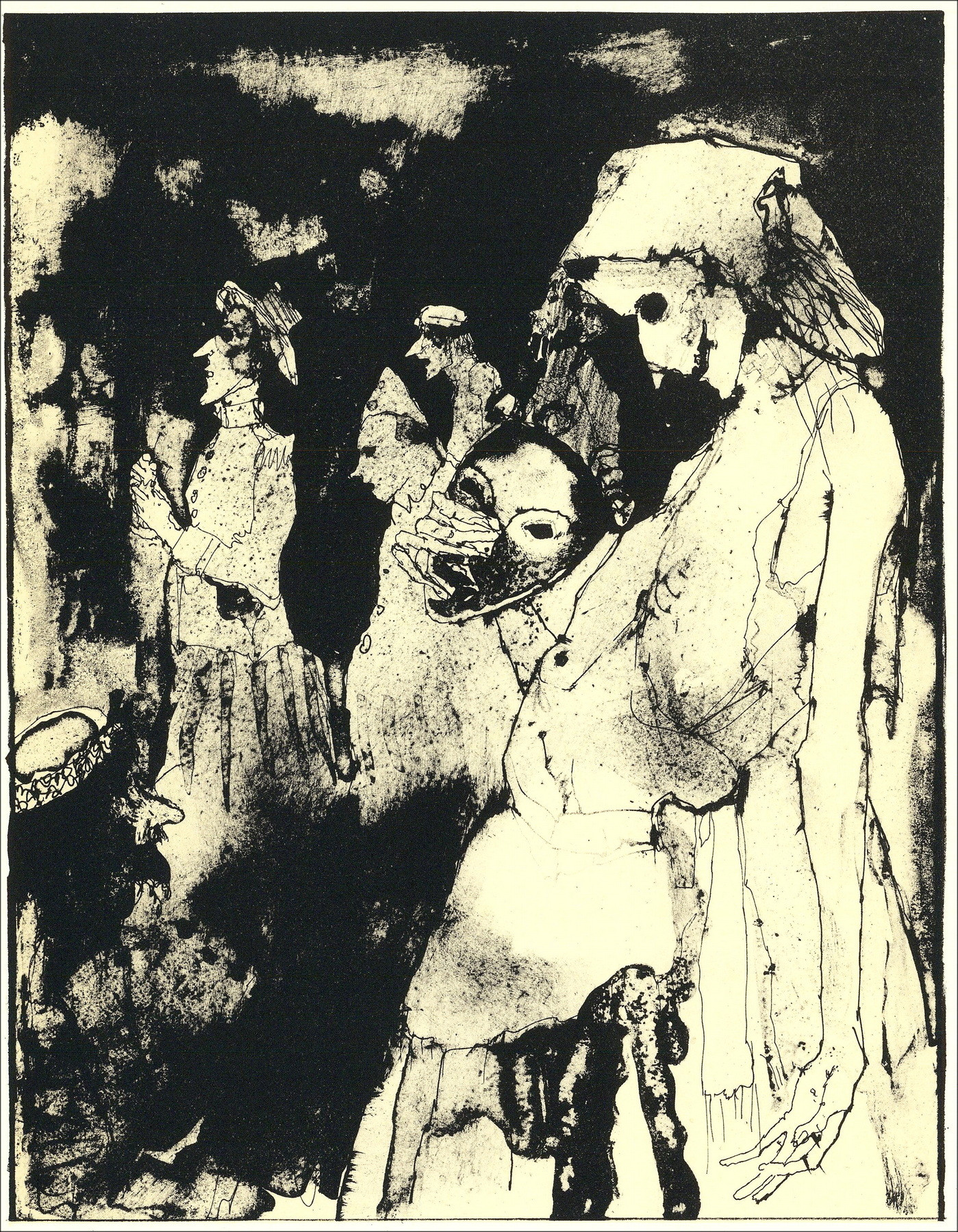 Jean Jansem - Könige und Legende - 7, Lithographie Mourlot 1962