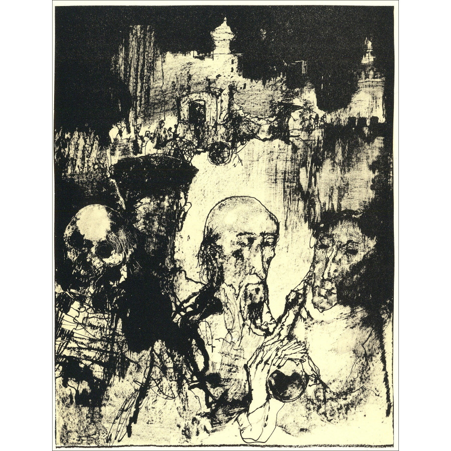 Jean Jansem - Kings and Legend - 10, litografia Mourlot 1962