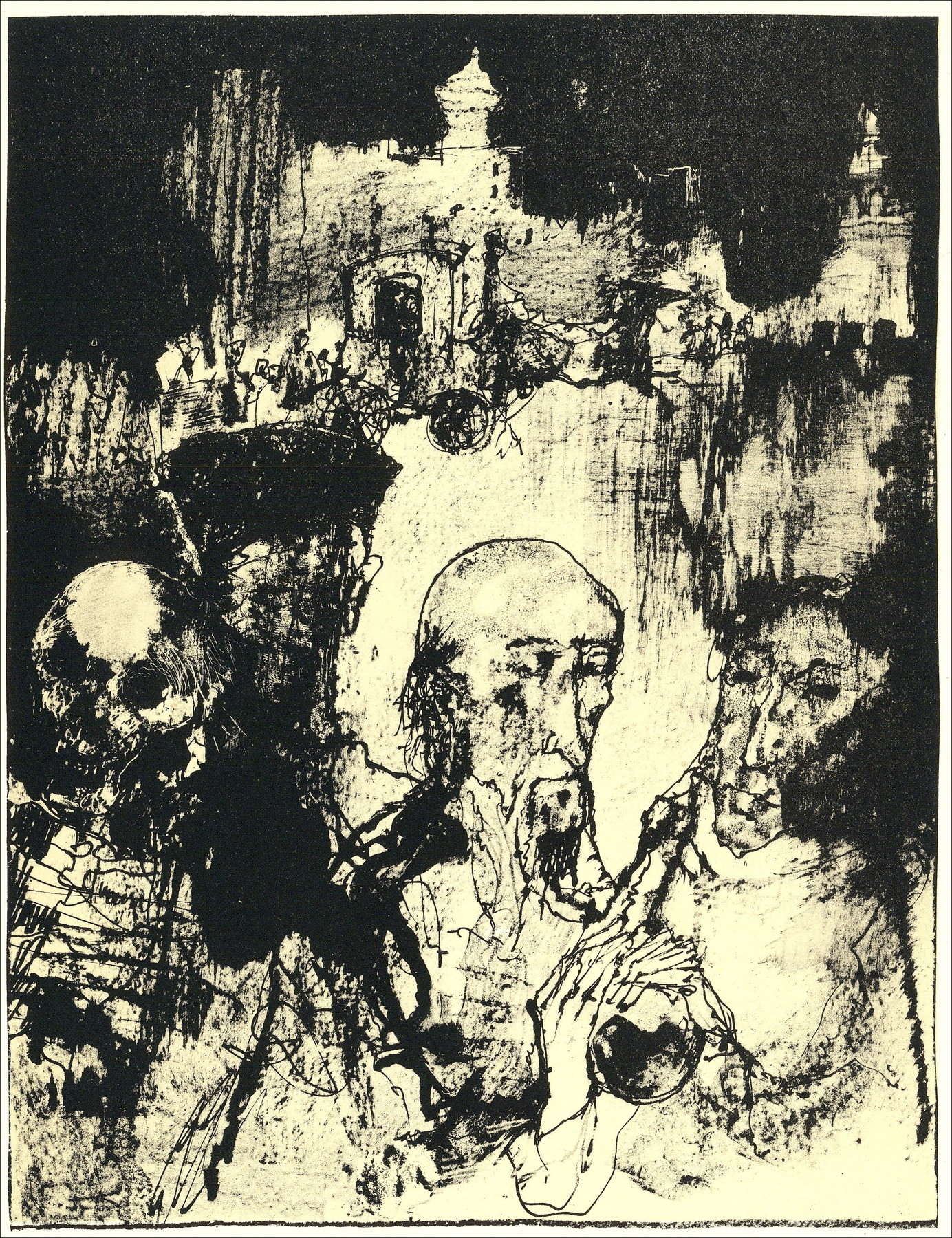 Jean Jansem – Rois et légende - 10, lithographie Mourlot 1962