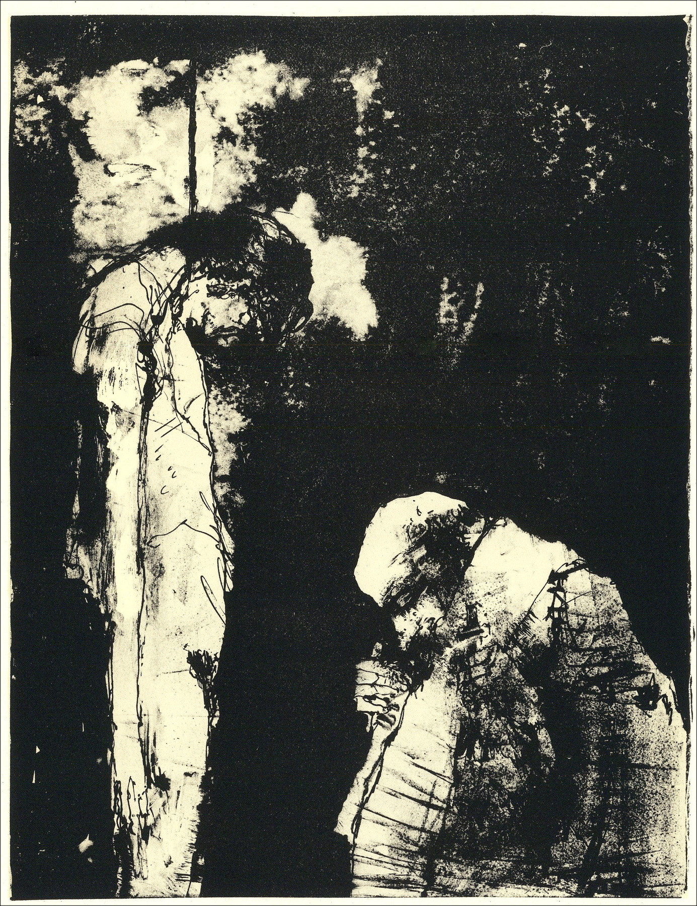 Jean Jansem – Rois et légende - 12, lithographie Mourlot 1962