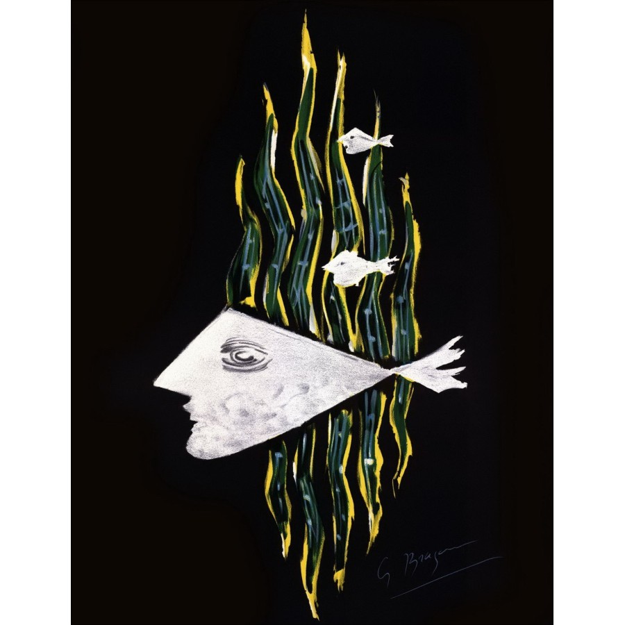 Georges Braque - Litografía "Habé" 45x58cm - 1988