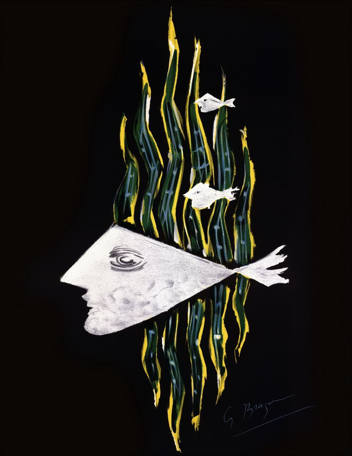 Georges BRAQUE - Lithographie "Hébé" 45x58cm - 1988