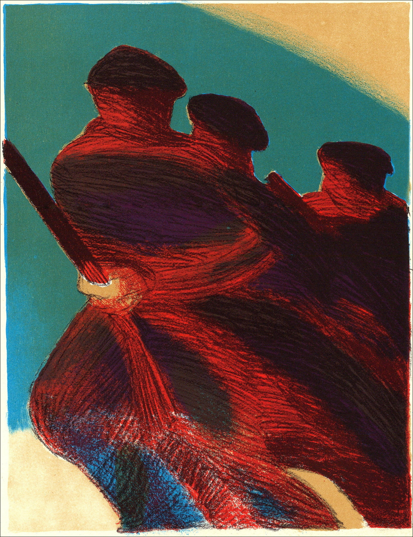 Roger Mühl – Résistance - 7, lithographie Mourlot 1962