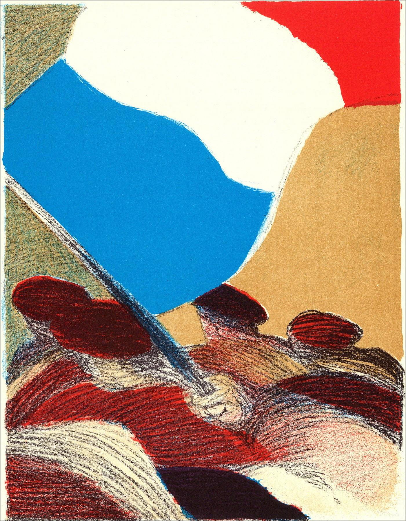 Roger Mühl - Widerstand - 11, Lithographie Mourlot 1962