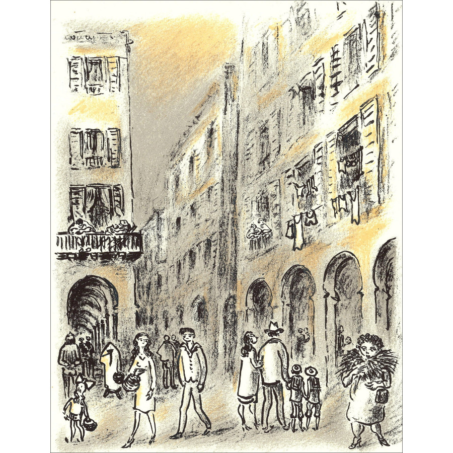 André Hamburg - Reise und Freiheit, Lithographie 1962