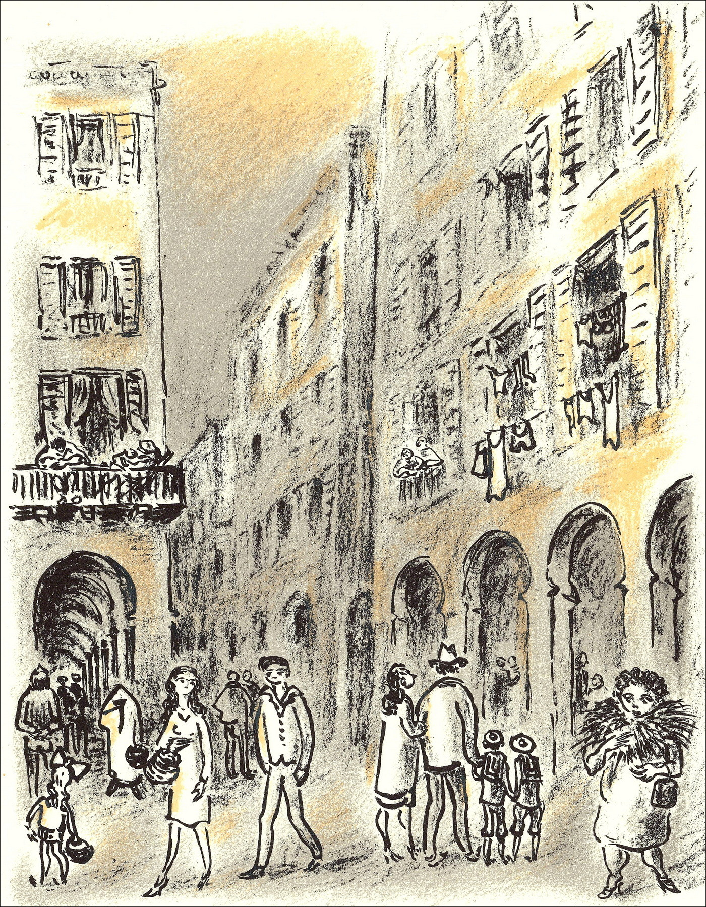 André Hamburgo – Viajes y libertad, litografía 1962