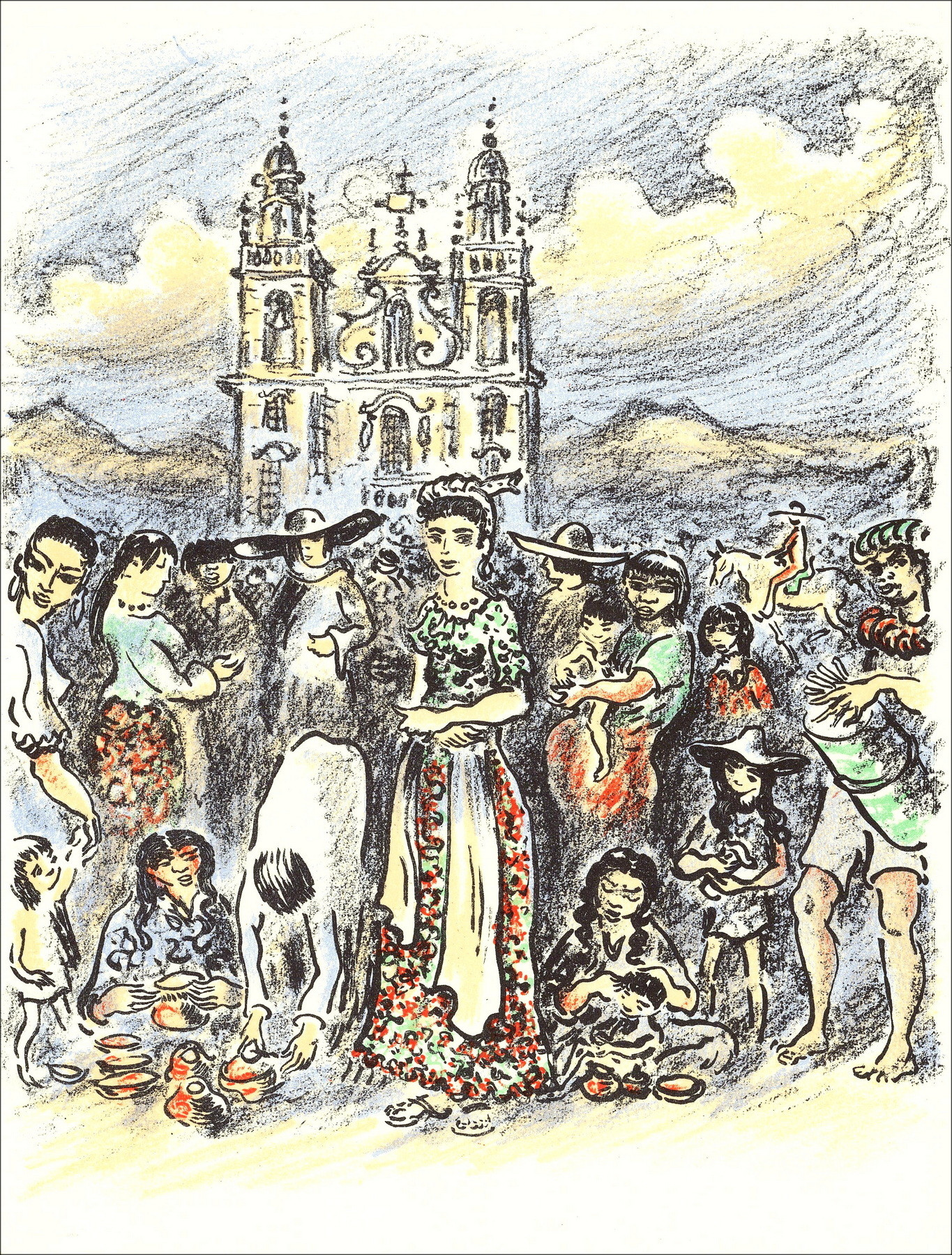 André Hamburgo – Viajes y libertad - 7, litografía 1962
