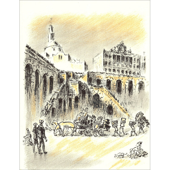 André Amburgo - Viaggi e libertà - 10, Litografia 1962